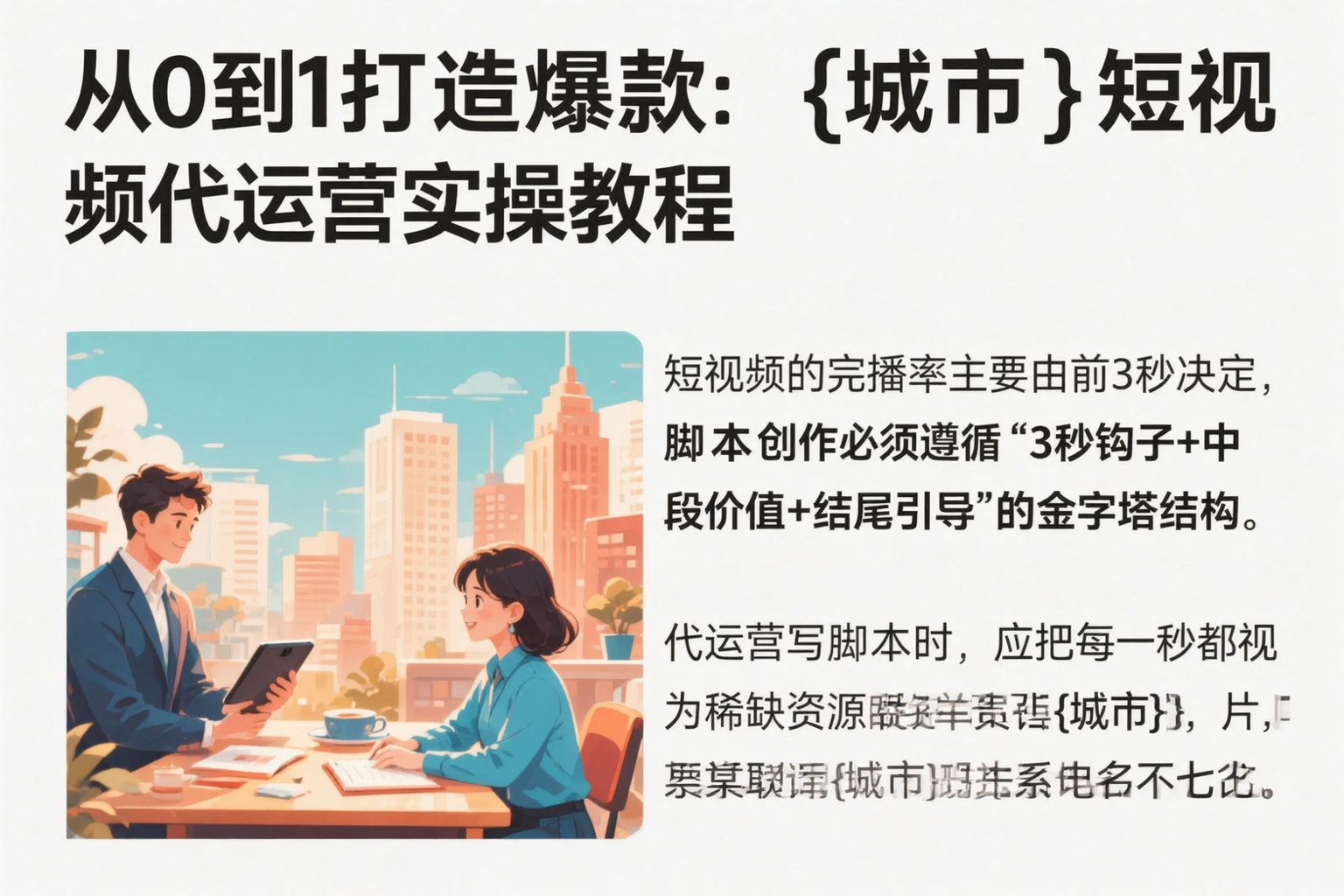 从0到1打造爆款:白城短视频代运营实操教程