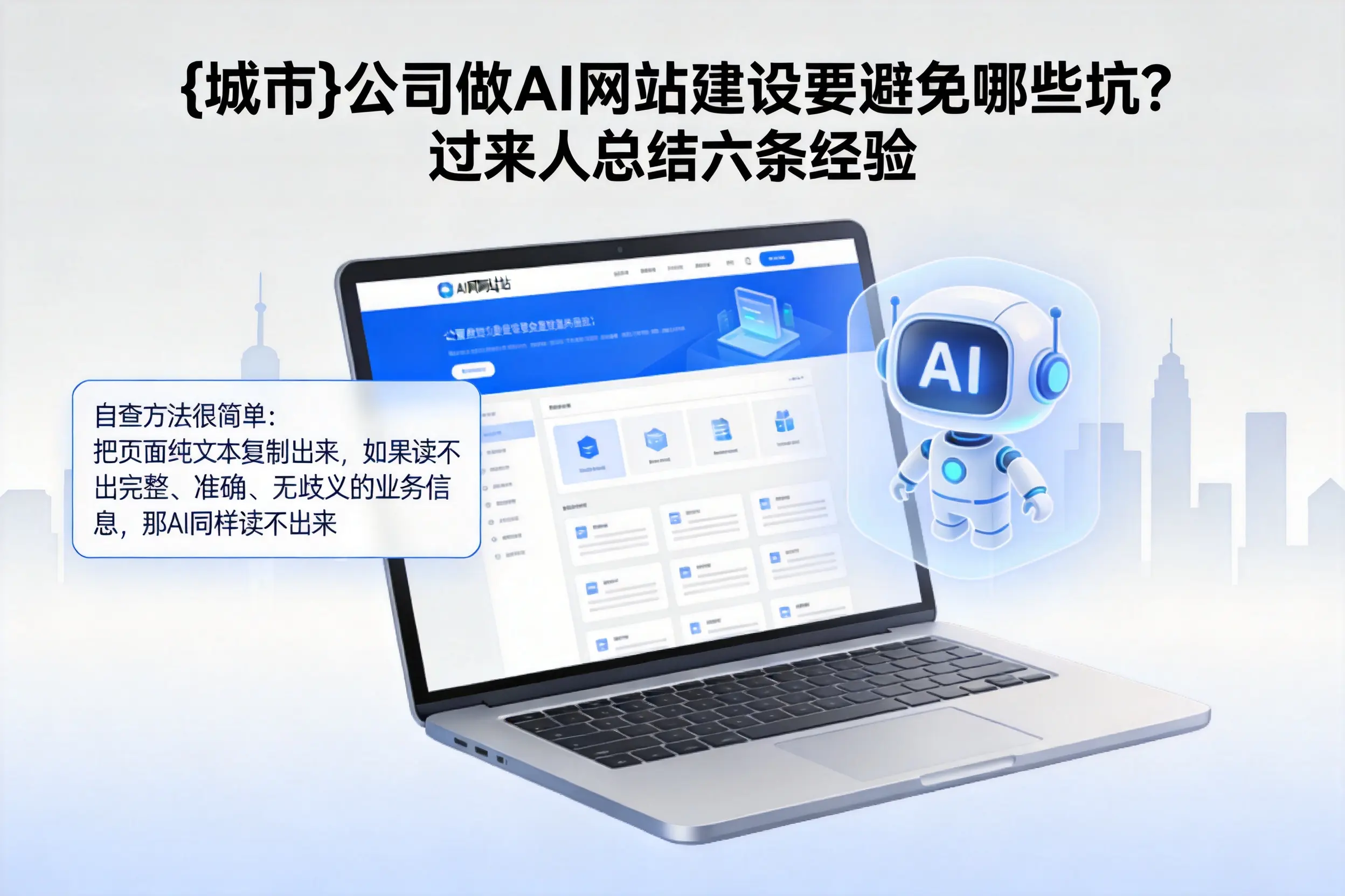 白城公司做AI网站建设要避免哪些坑?过来人总结六条经验