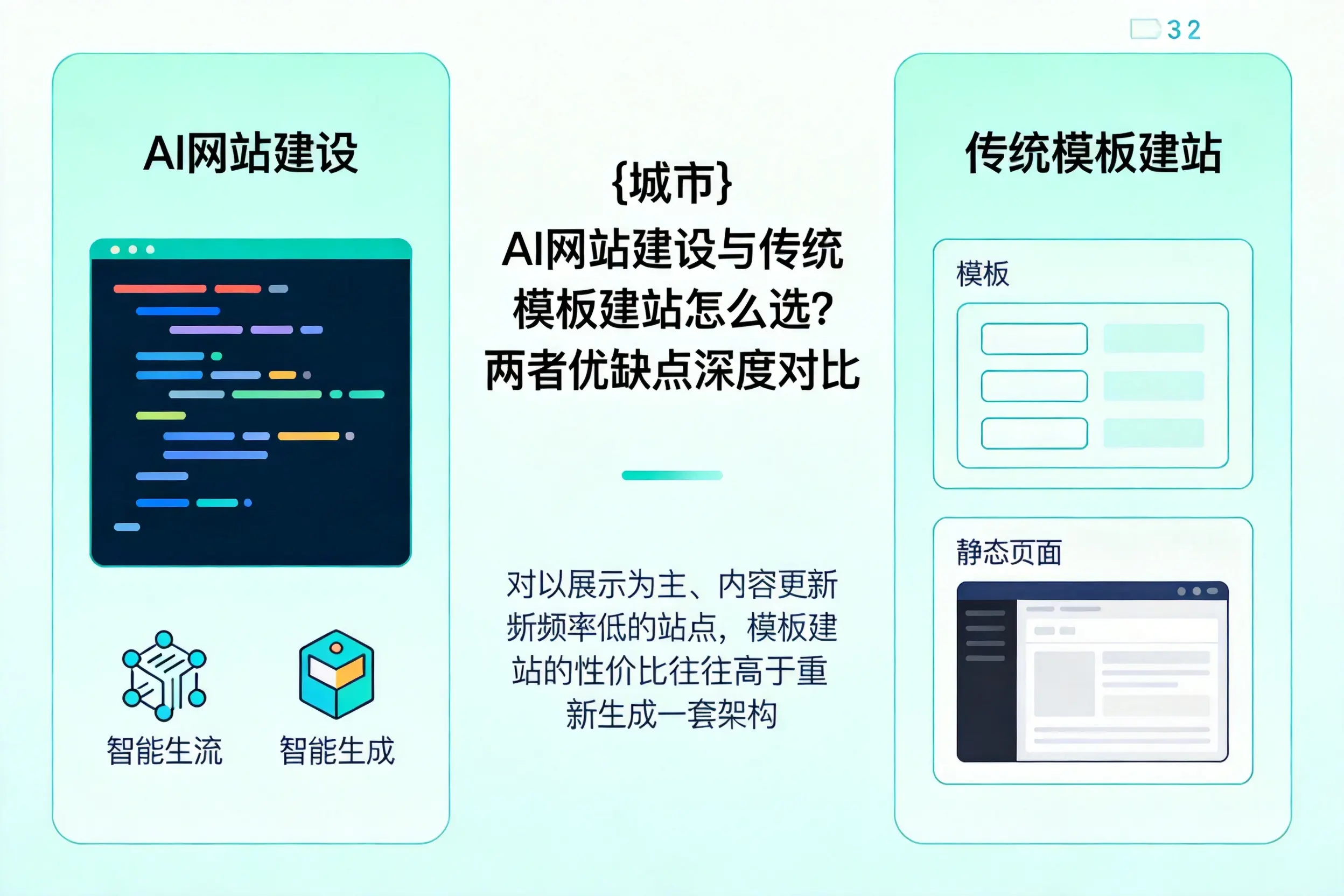 白城AI网站建设与传统模板建站怎么选？两者优缺点深度对比