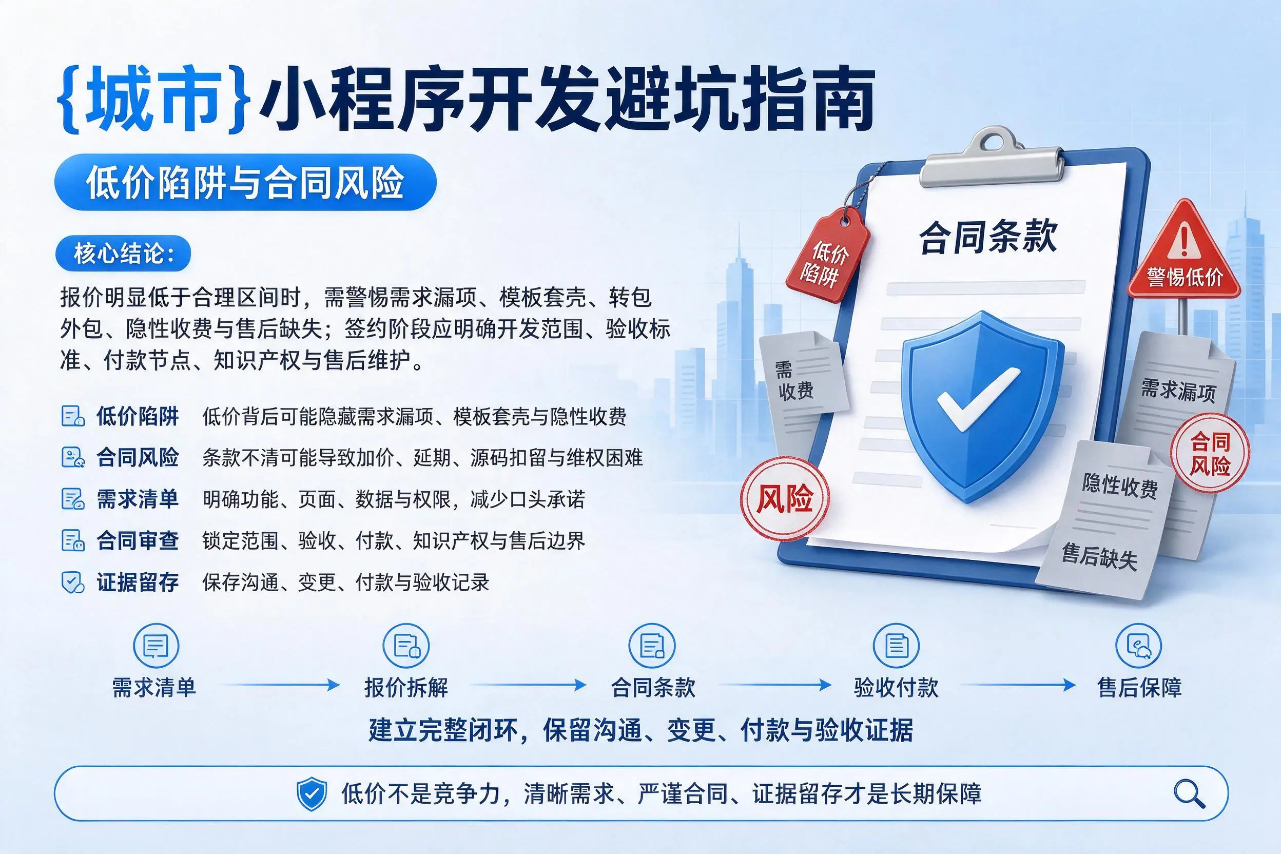 白城小程序开发避坑指南:低价陷阱与合同风险