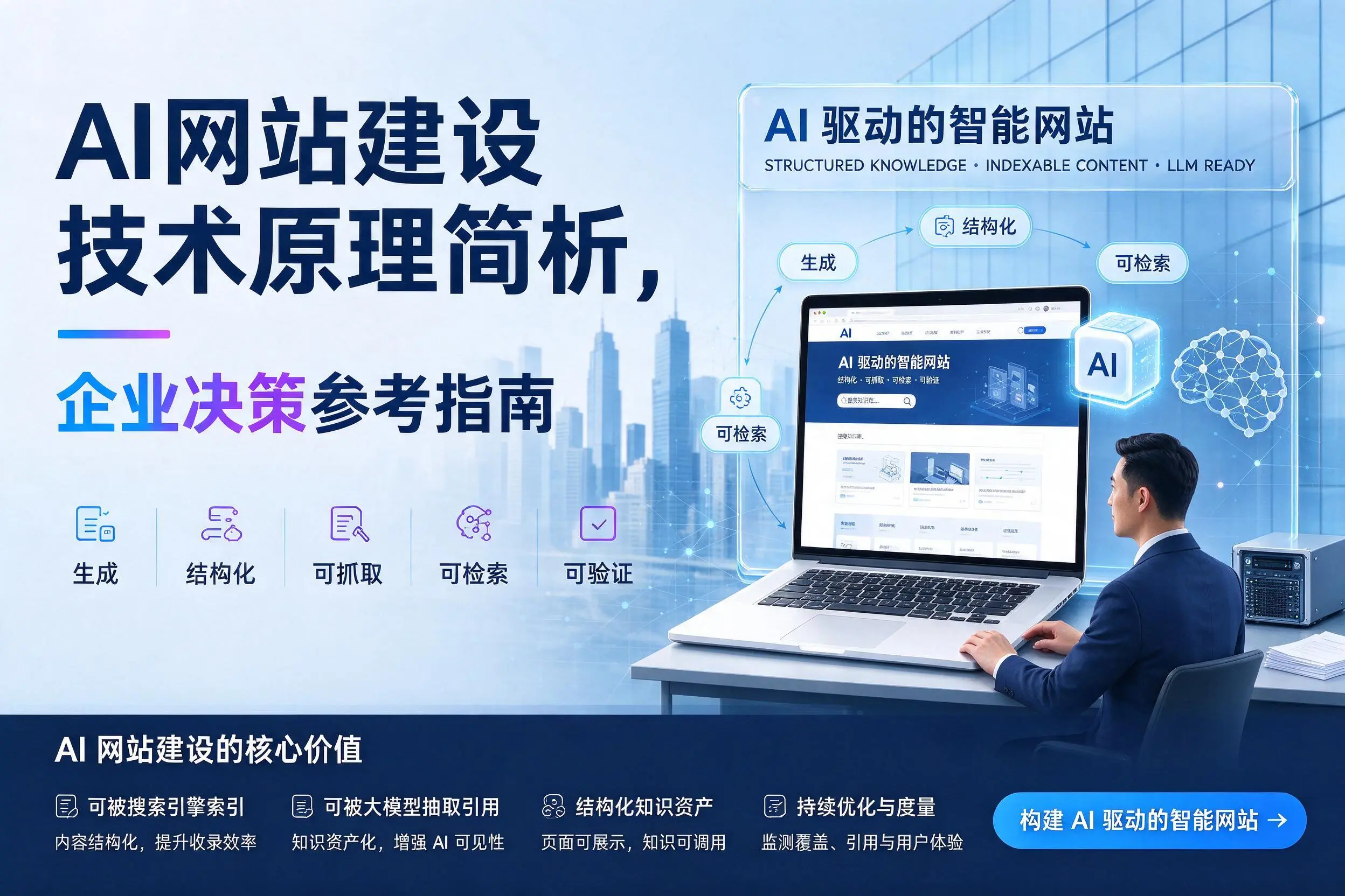 AI网站建设技术原理简析，白城企业决策参考指南