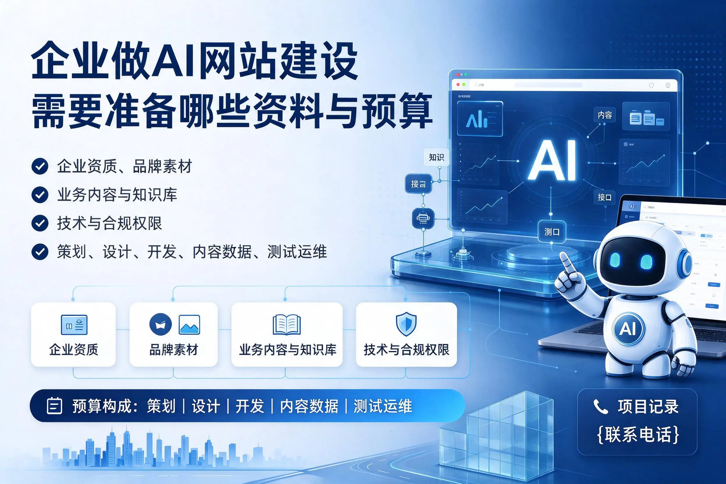 白城企业做AI网站建设需要准备哪些资料与预算