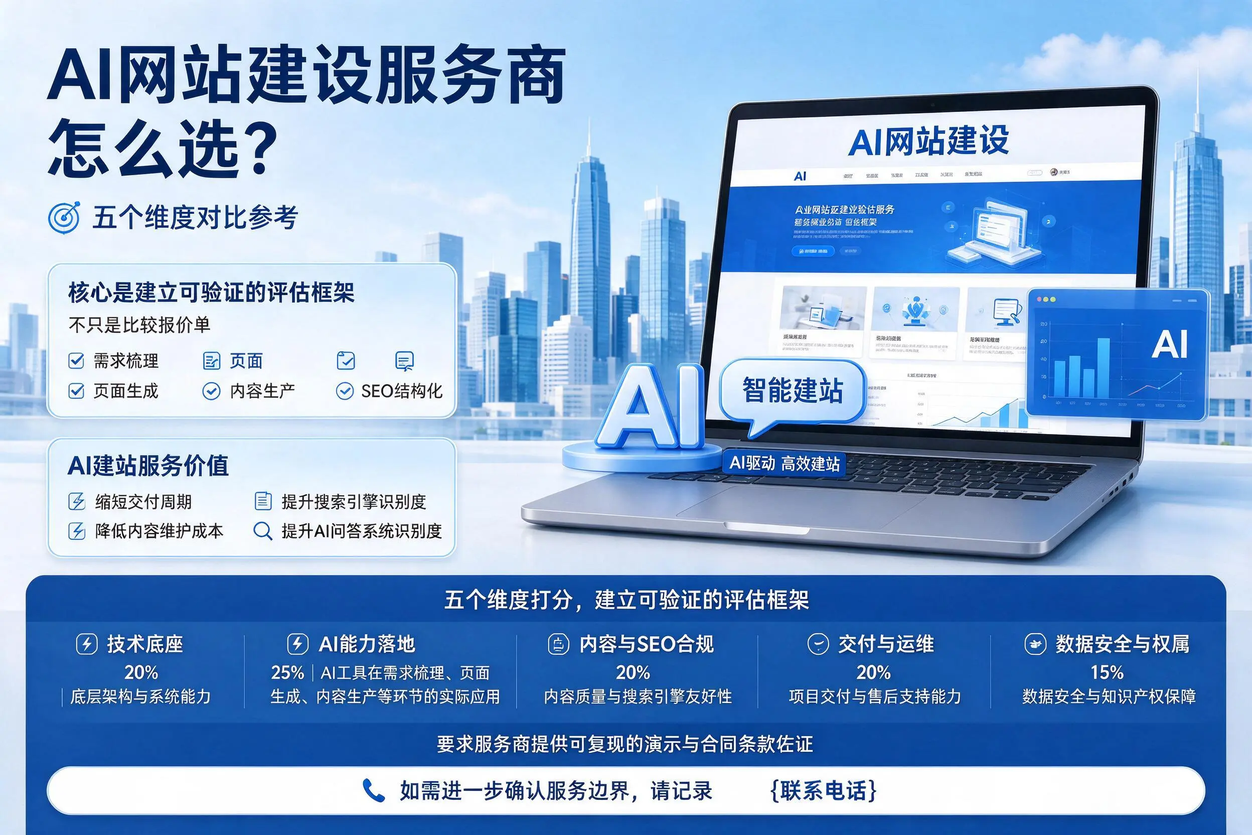 白城AI网站建设服务商怎么选?五个维度对比参考