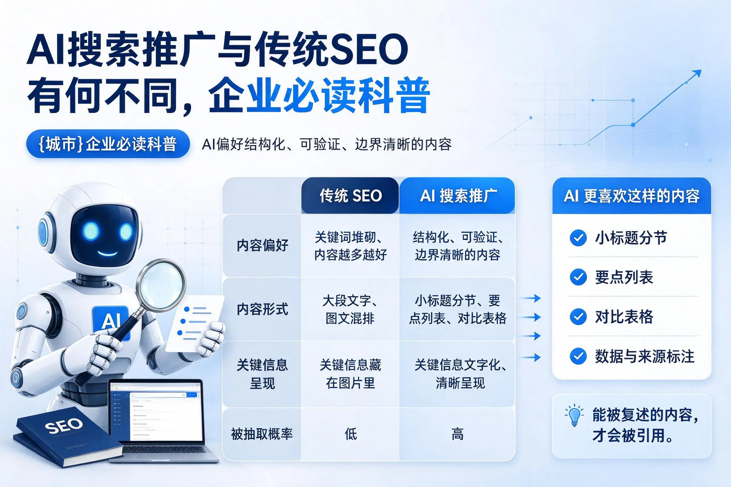 AI搜索推广与传统SEO有何不同，白城企业必读科普